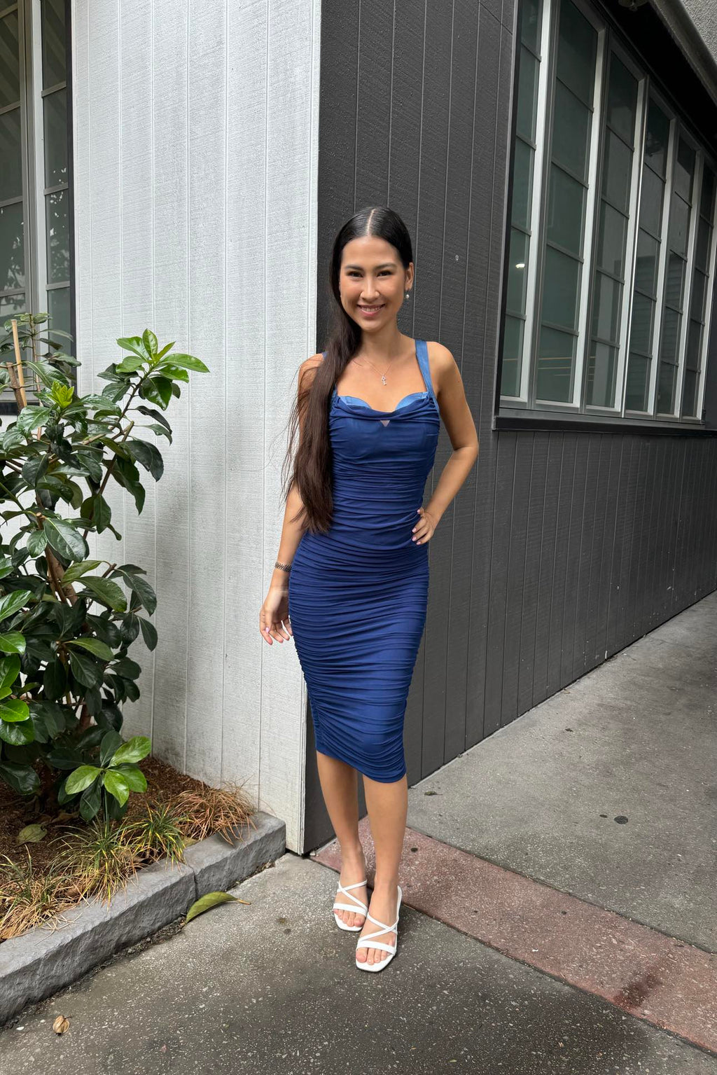 Kaysen Midi Dress - Midnight Blue