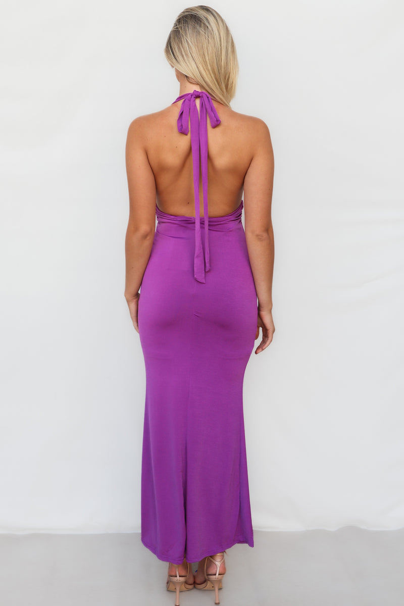 Alina Midi Dress - Purple