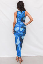 Chicago Midi Dress - Blue Multi