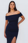 Femme Fatale Dress - Navy