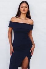 Femme Fatale Dress - Navy