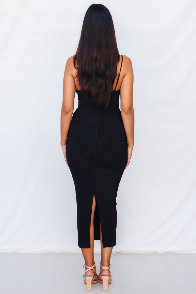 Michelle Midi Dress - Black