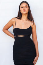 Michelle Midi Dress - Black