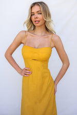 Mona Midi Dress - Yellow