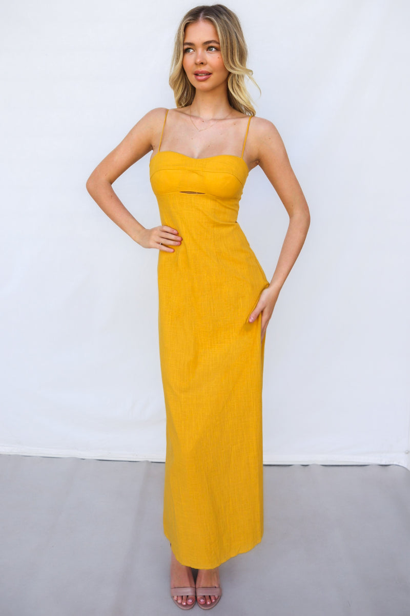 Mona Midi Dress - Yellow