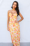 Nova Maxi Dress - Yellow Floral