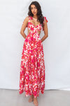 Pedro Maxi Dress - Red Floral