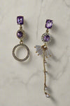 Xanthe Earrings - Purple/Gold