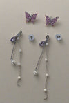 Violeta Earrings - Purple/Silver