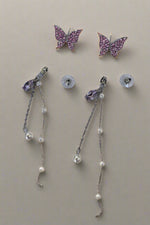 Violeta Earrings - Purple/Silver