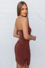 Ricci Mini Dress - Brown Shimmer