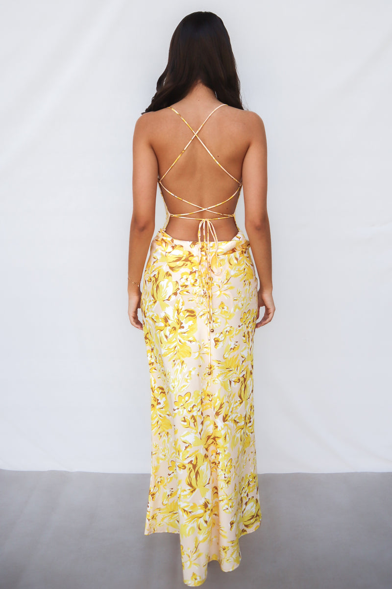 Talia Maxi Dress - Yellow Multi