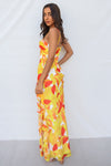 Teoni Maxi Dress - Yellow Print