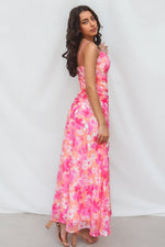 Yura Maxi Dress - Pink Floral