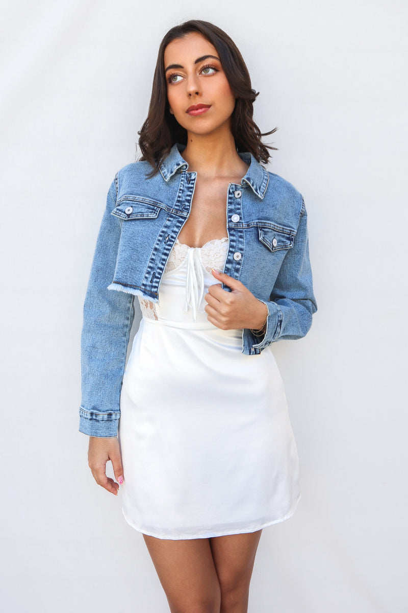 Zian Cropped Denim Jacket