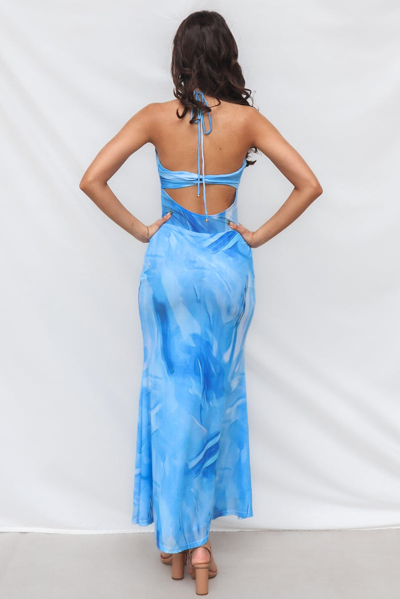 Emory Maxi Dress - Blue Print